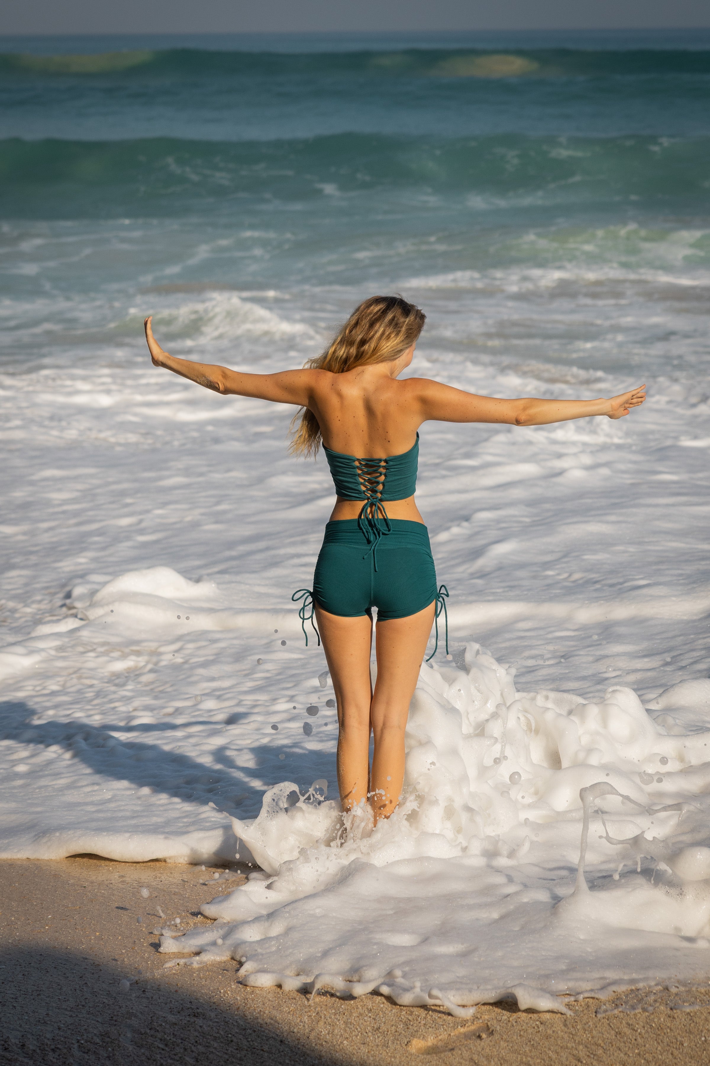 Lace-Up Bamboo Bandeau