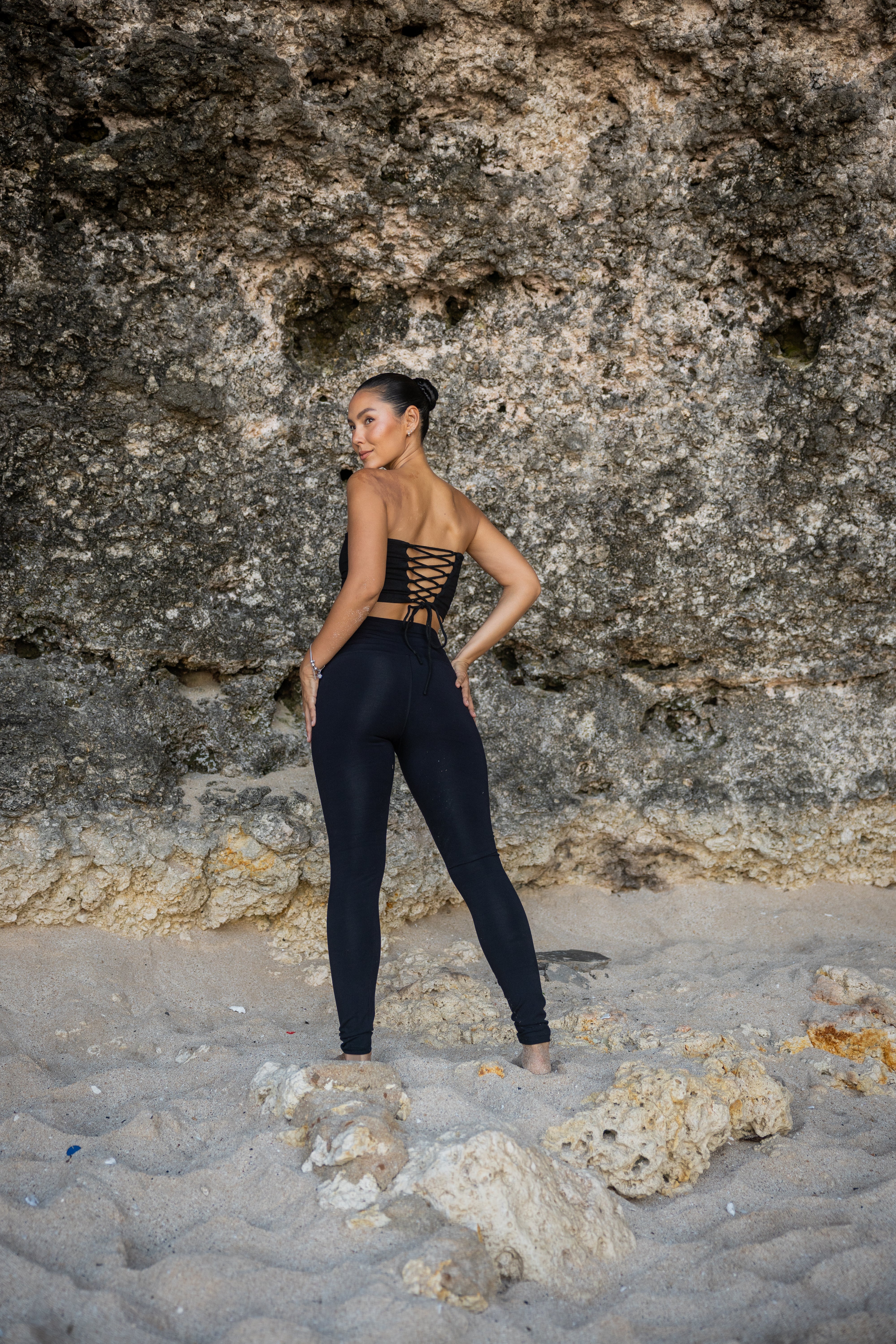 Lace-Up Bamboo Bandeau