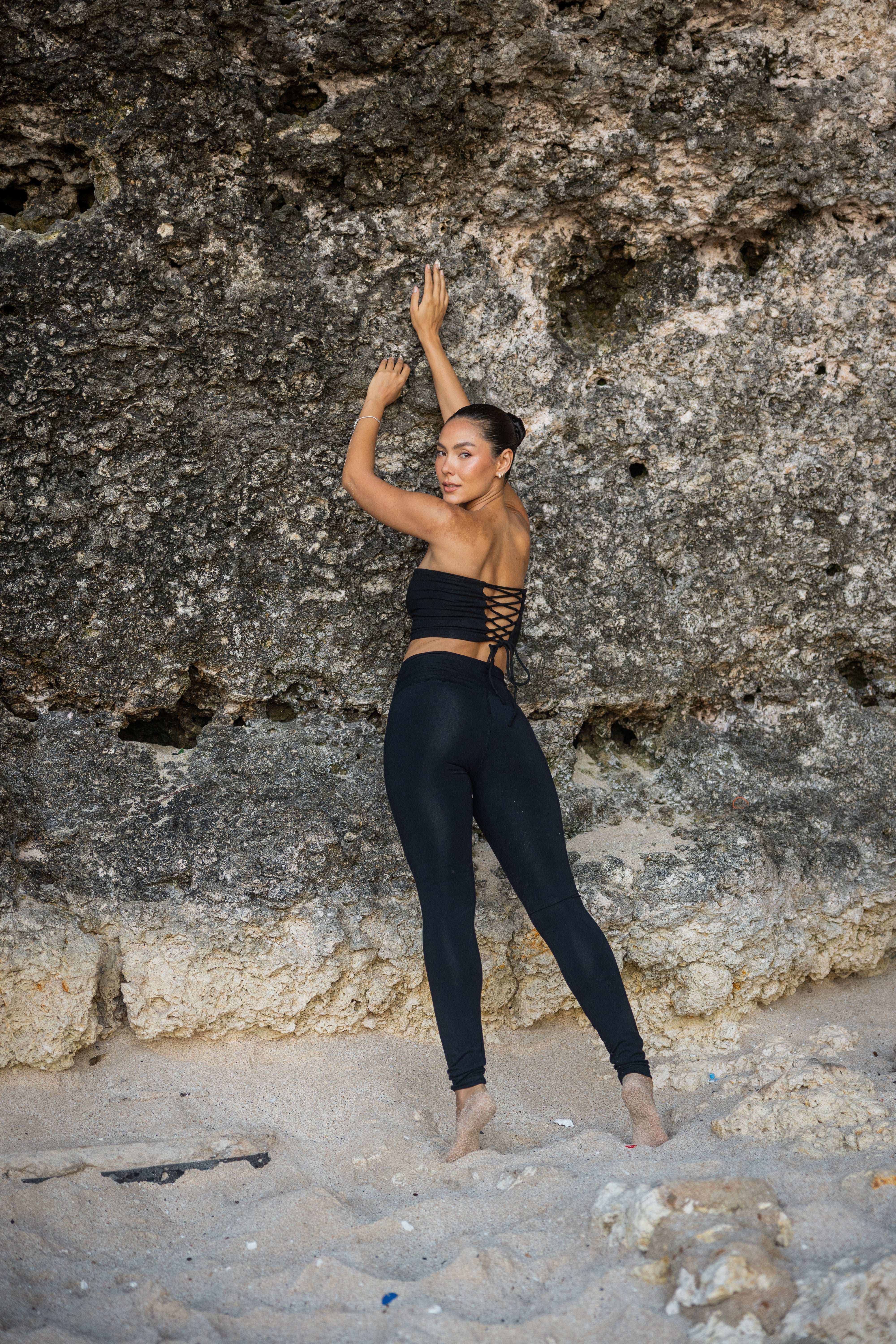 Lace-Up Bamboo Bandeau