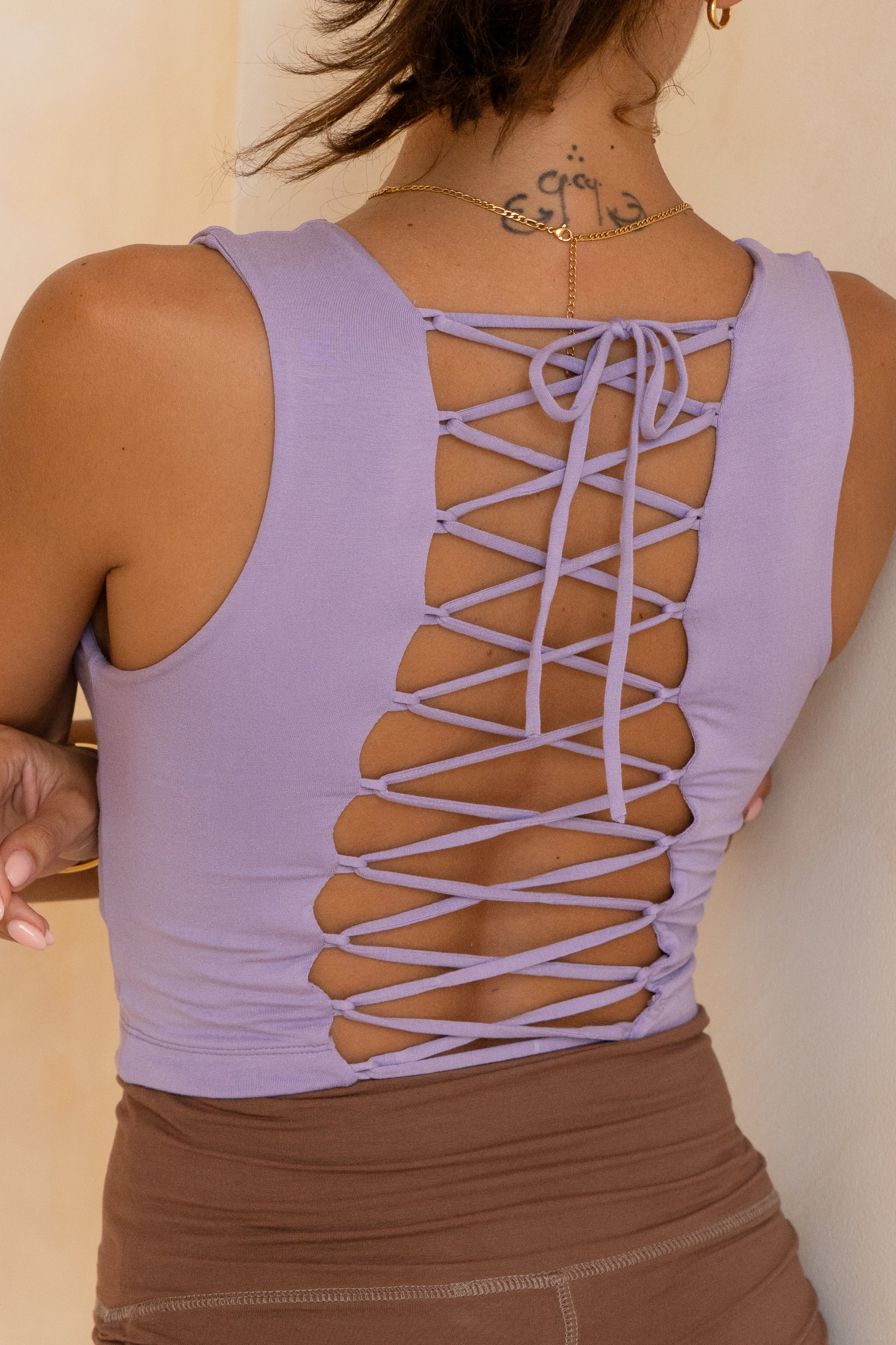 High Neck Detailed Tank